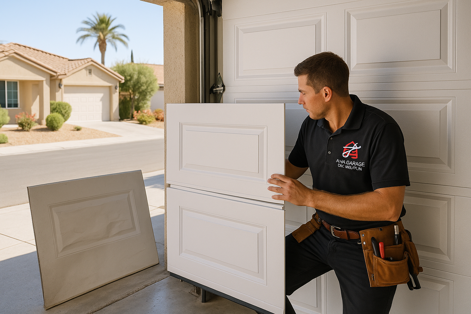 Garage Door Panel Replacement service in Hill