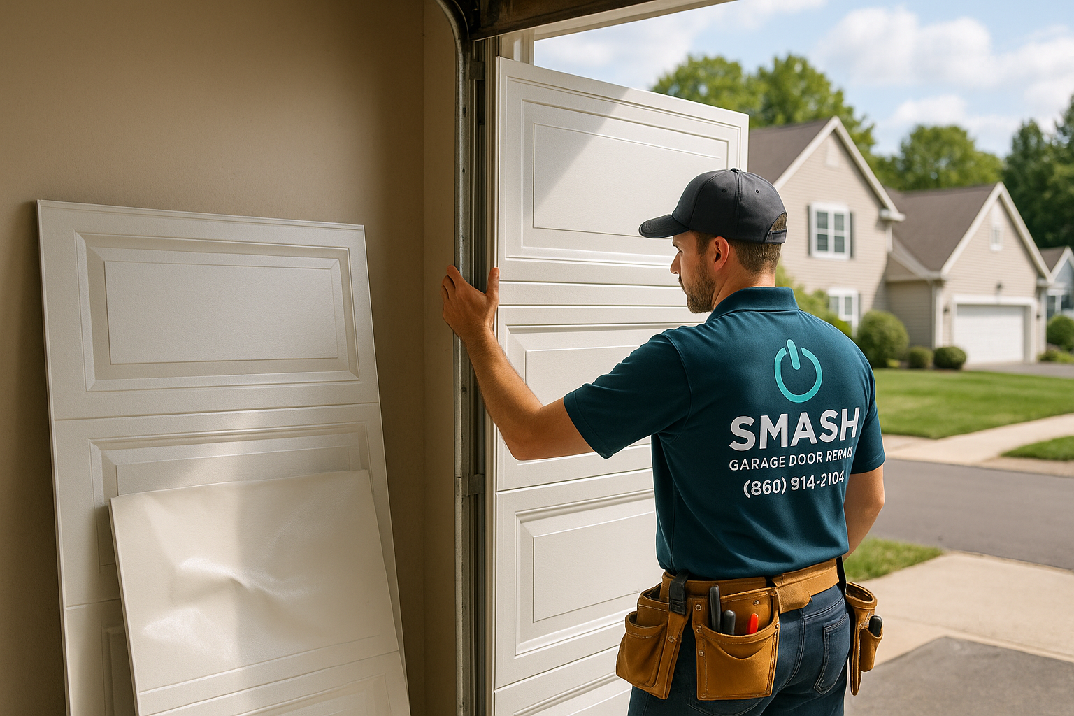 Garage Door Panel Replacement service in Holderness